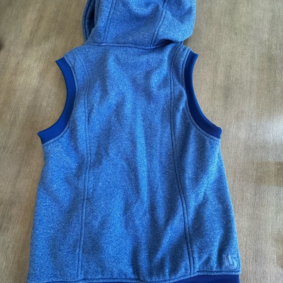 Burton womens dryride hooded Blue Zip-Up Vest small EUC - Picture 5 of 9
